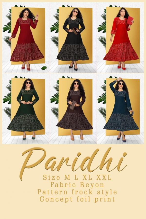 Riyaa Paridhi Rayon Ethnic Wear Anarkali Kurti Collection